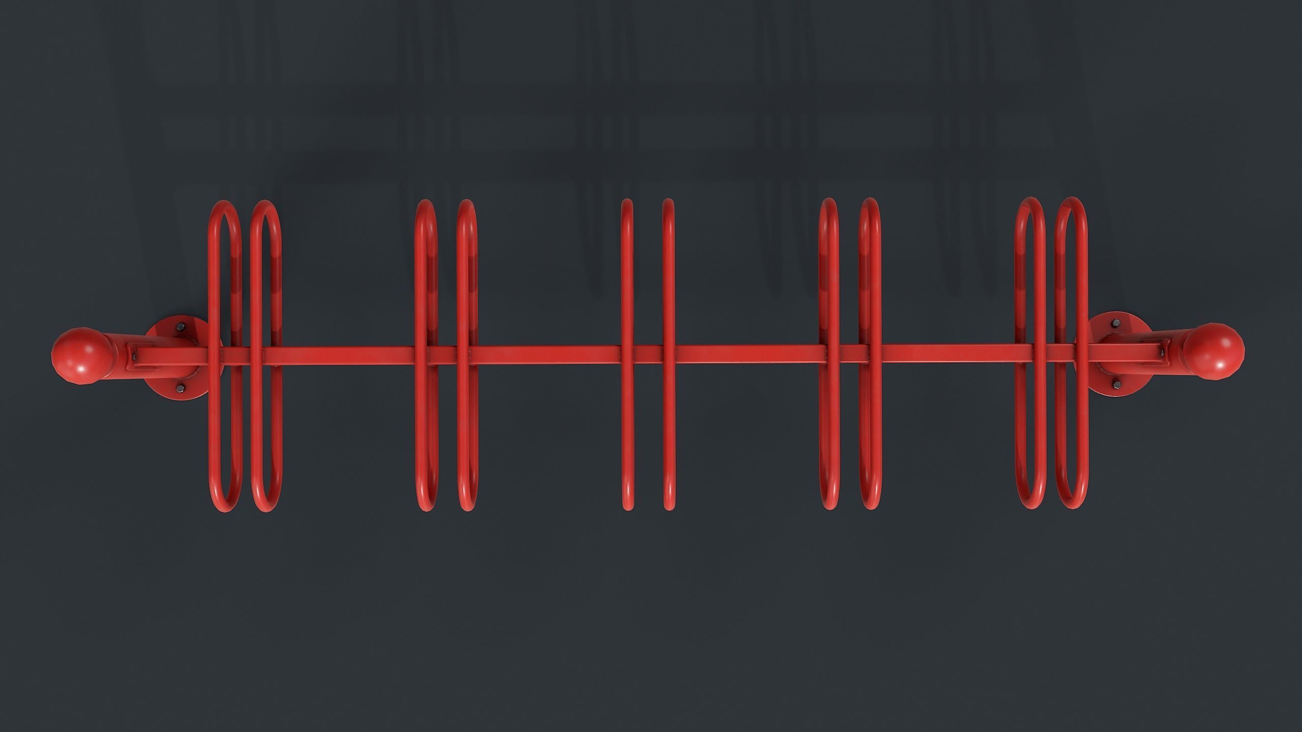 Bike Rack 10 PBR Game Ready Low-poly 3D model_16