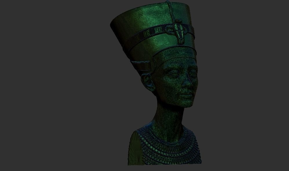 Bust of Nefertiti 3D Restored printable model 3D print model_11
