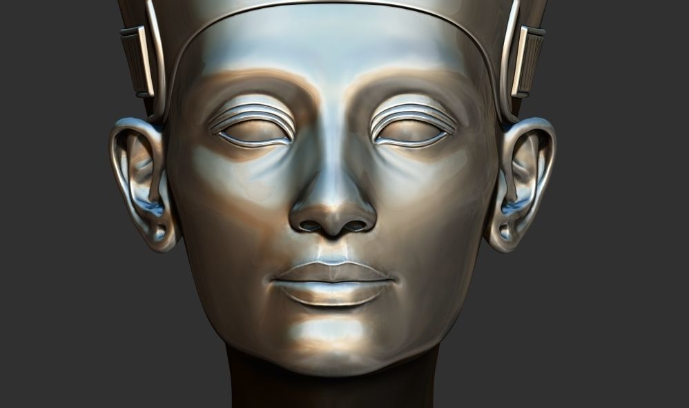 Bust of Nefertiti 3D Restored printable model 3D print model_4