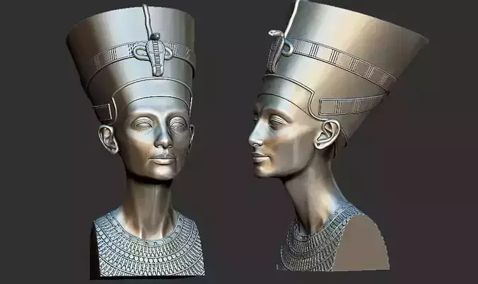  Bust of  Nefertiti 3D Restored printable model 3D print model