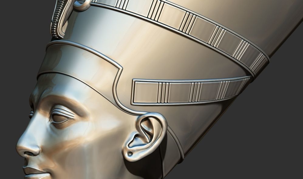 Bust of Nefertiti 3D Restored printable model 3D print model_9