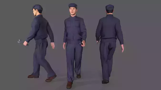 Worker Character  3D model