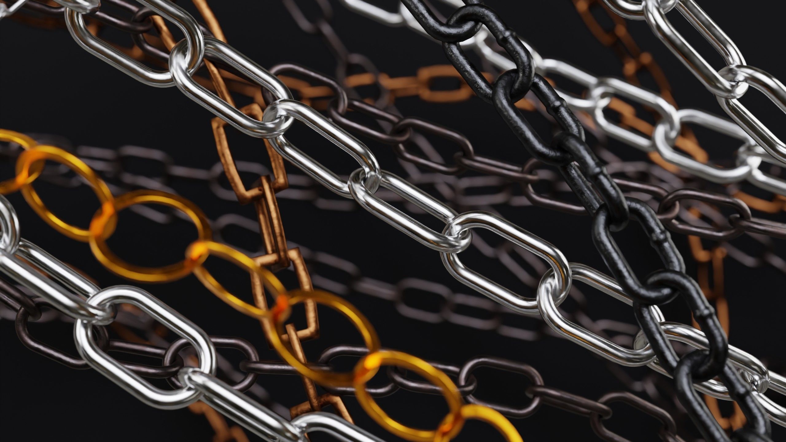 Customizable Chain Links - Geometry Nodes - Blender 3D model_6