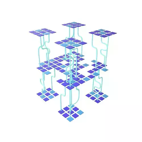 AI Generative Network Icon v1 001 Low-poly 3D model