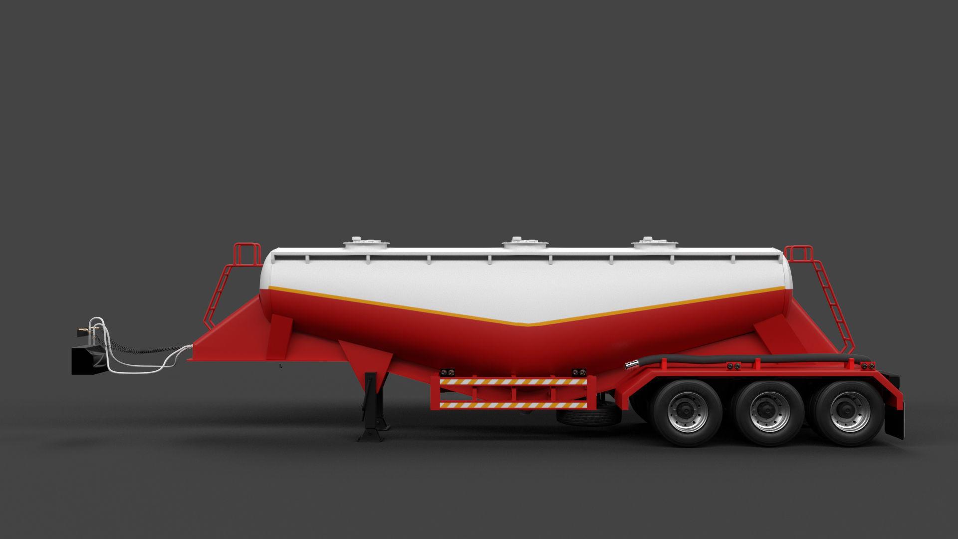 Isuzu GXZ360 Bulk Cement Trailer 3D model 3D model_5