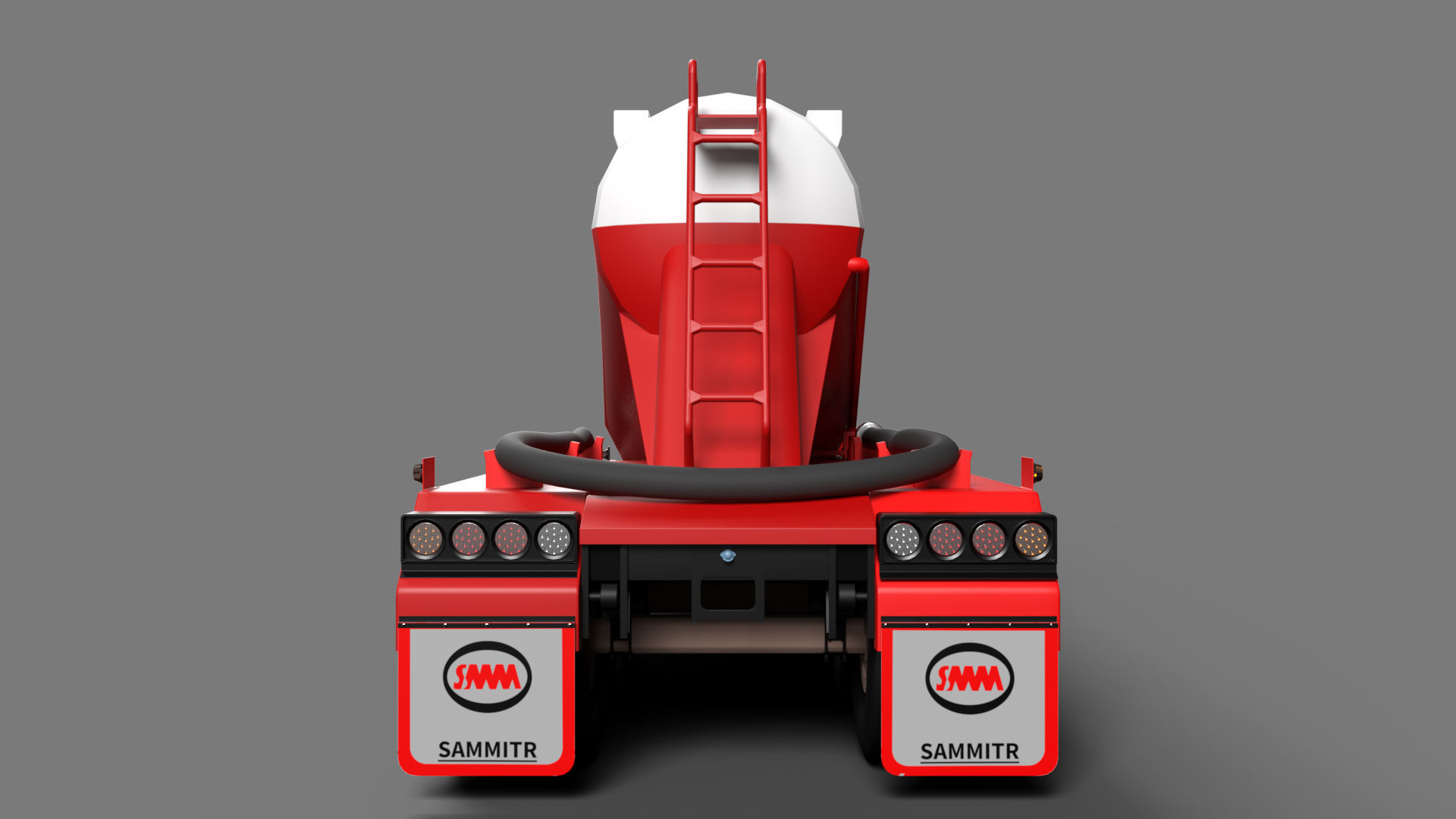 Isuzu GXZ360 Bulk Cement Trailer 3D model 3D model_6