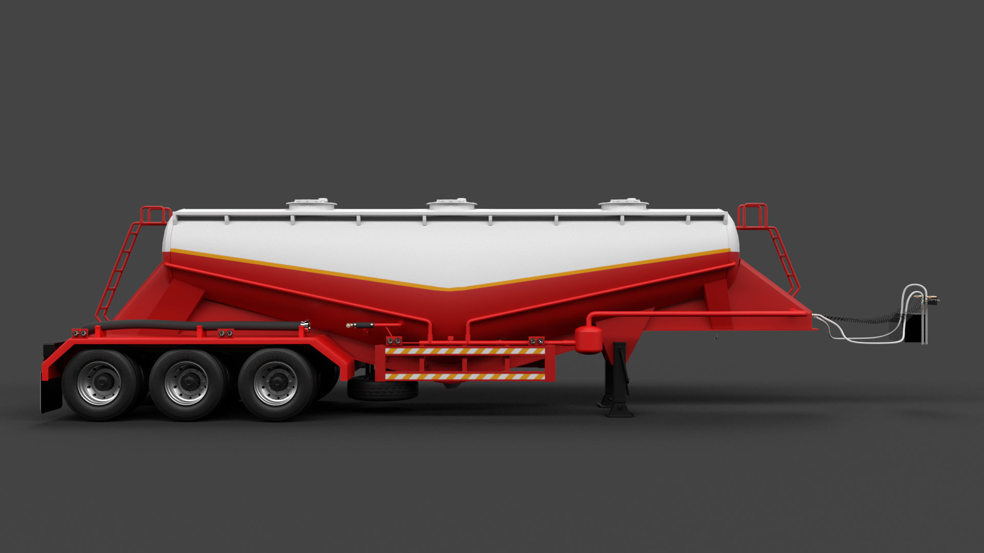 Isuzu GXZ360 Bulk Cement Trailer 3D model 3D model_9