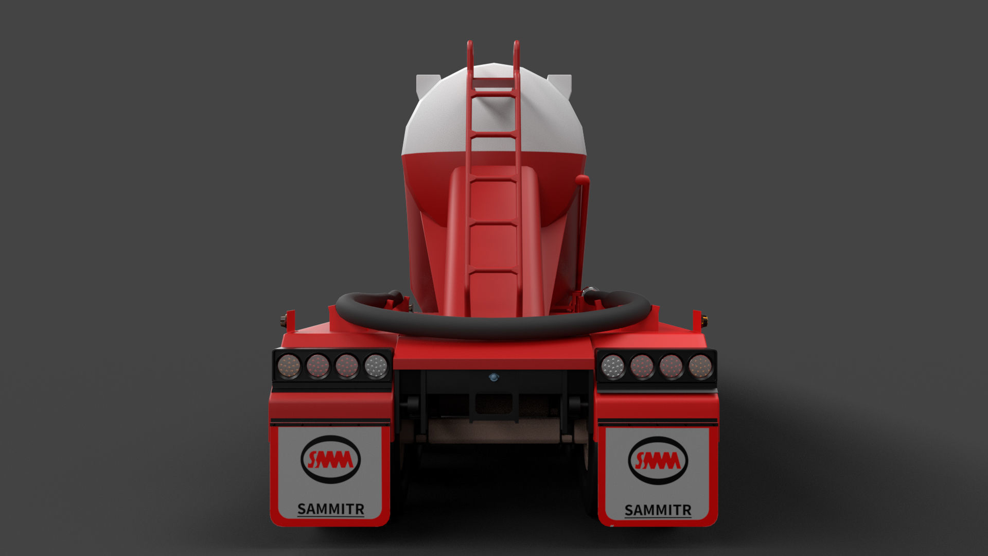 Isuzu GXZ360 Bulk Cement Trailer 3D model 3D model_7