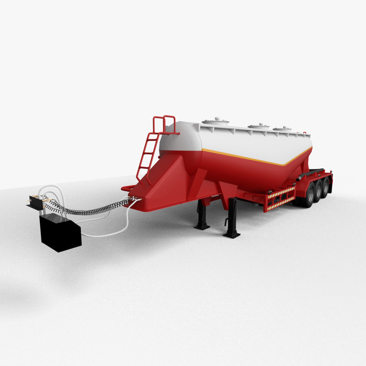Isuzu GXZ360 Bulk Cement Trailer 3D model 3D model_15