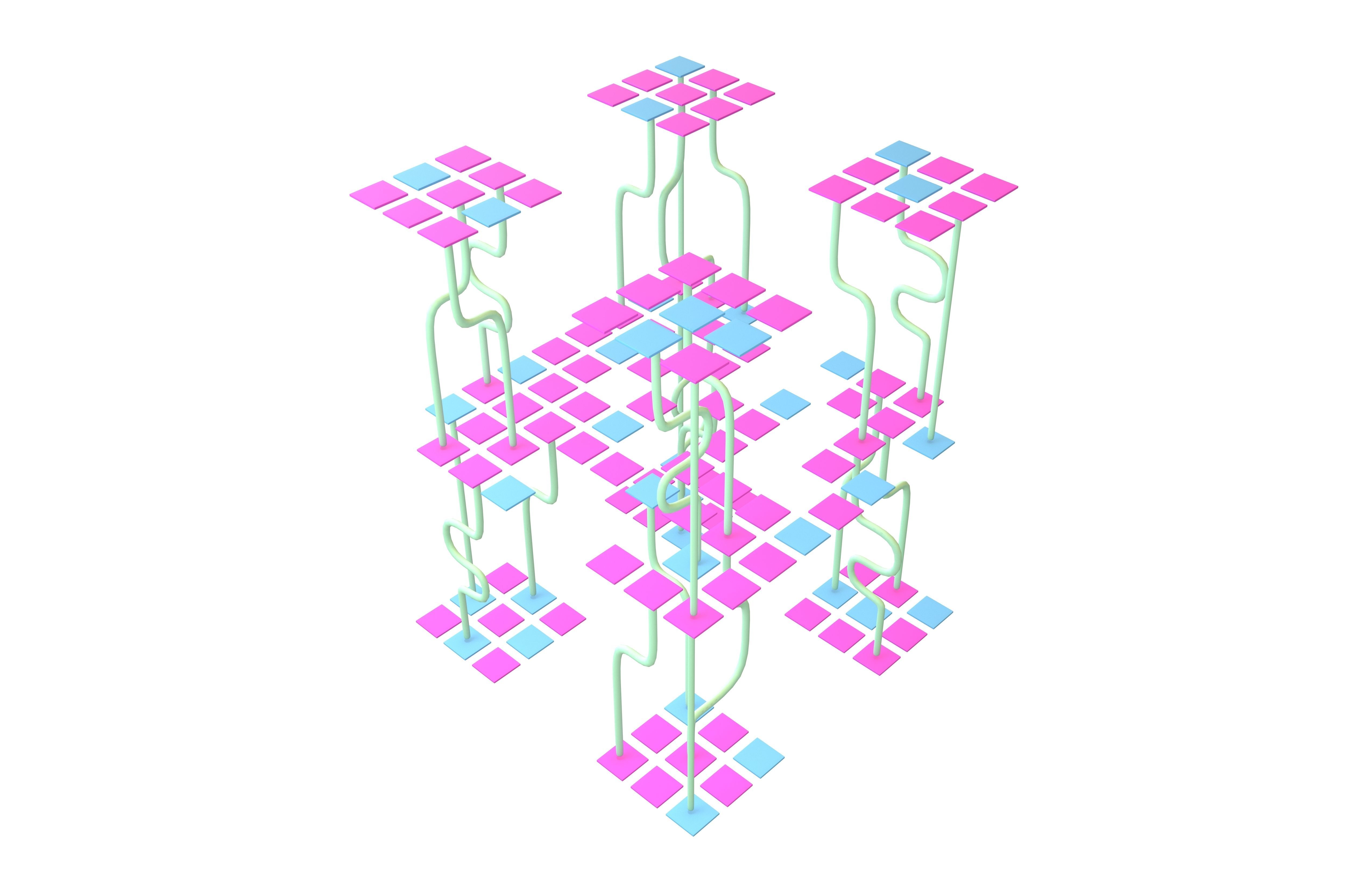 AI Generative Network Icon v1 003 Low-poly 3D model_2