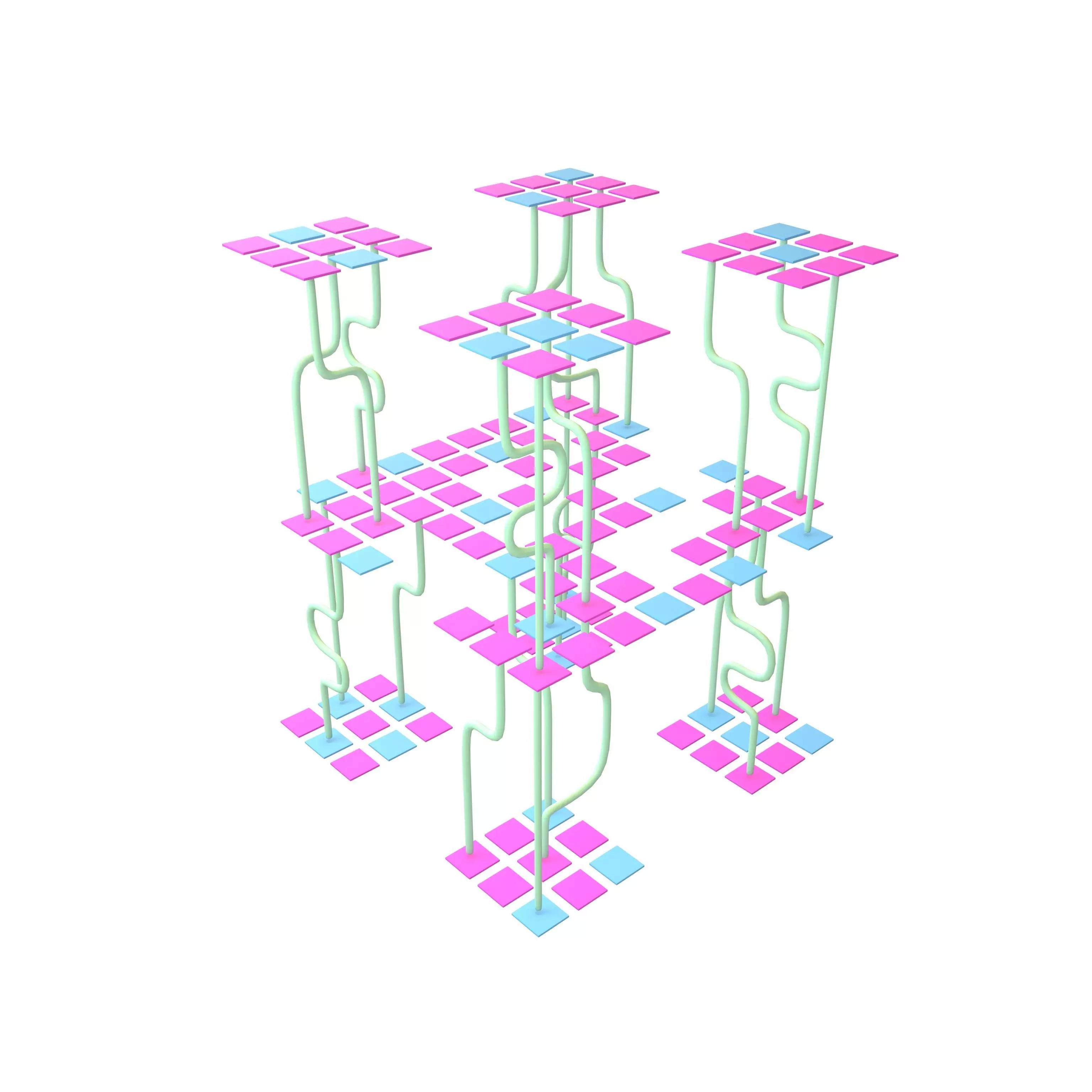 AI Generative Network Icon v1 003 Low-poly 3D model_0