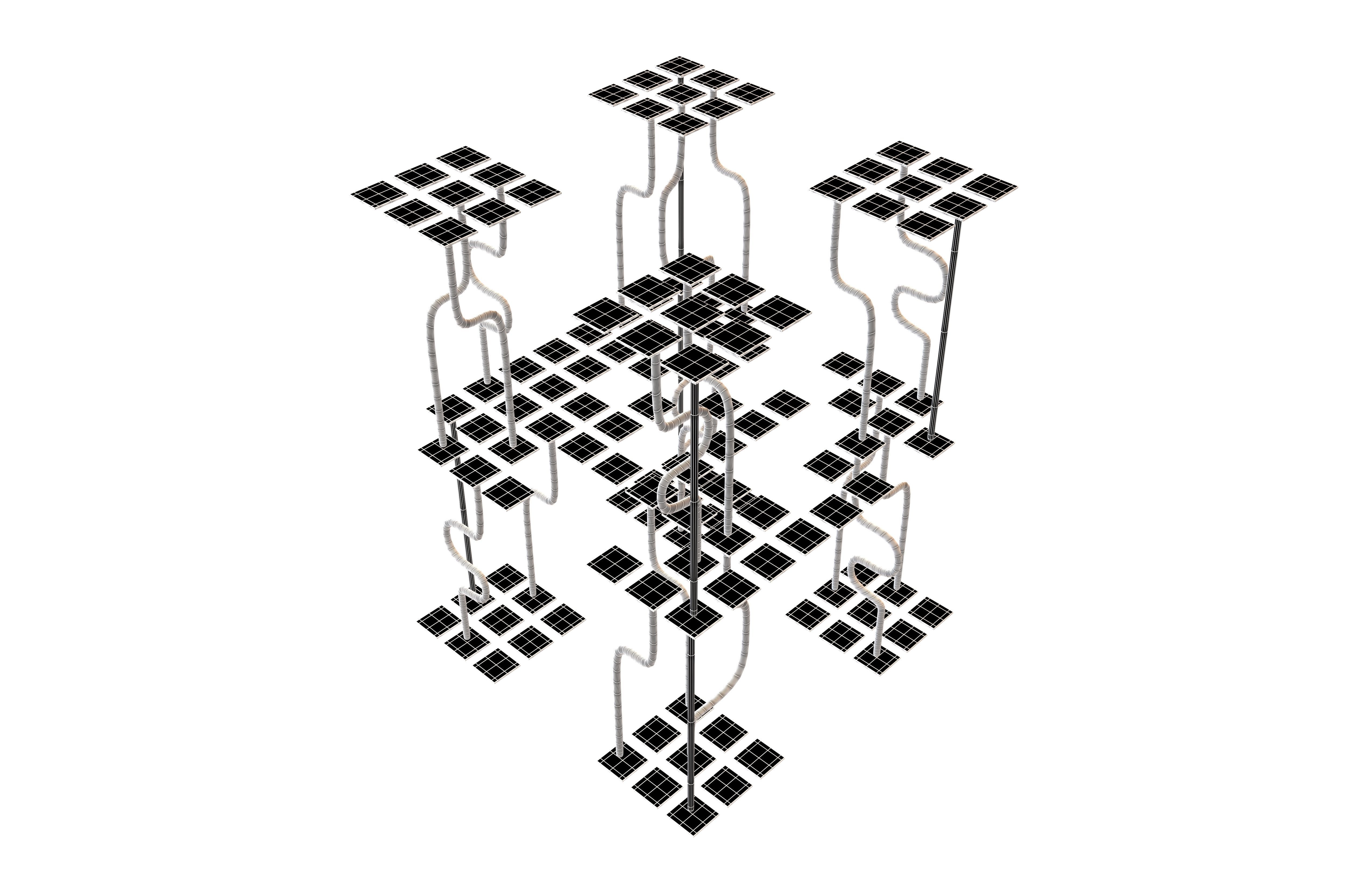 AI Generative Network Icon v1 006 Low-poly 3D model_5