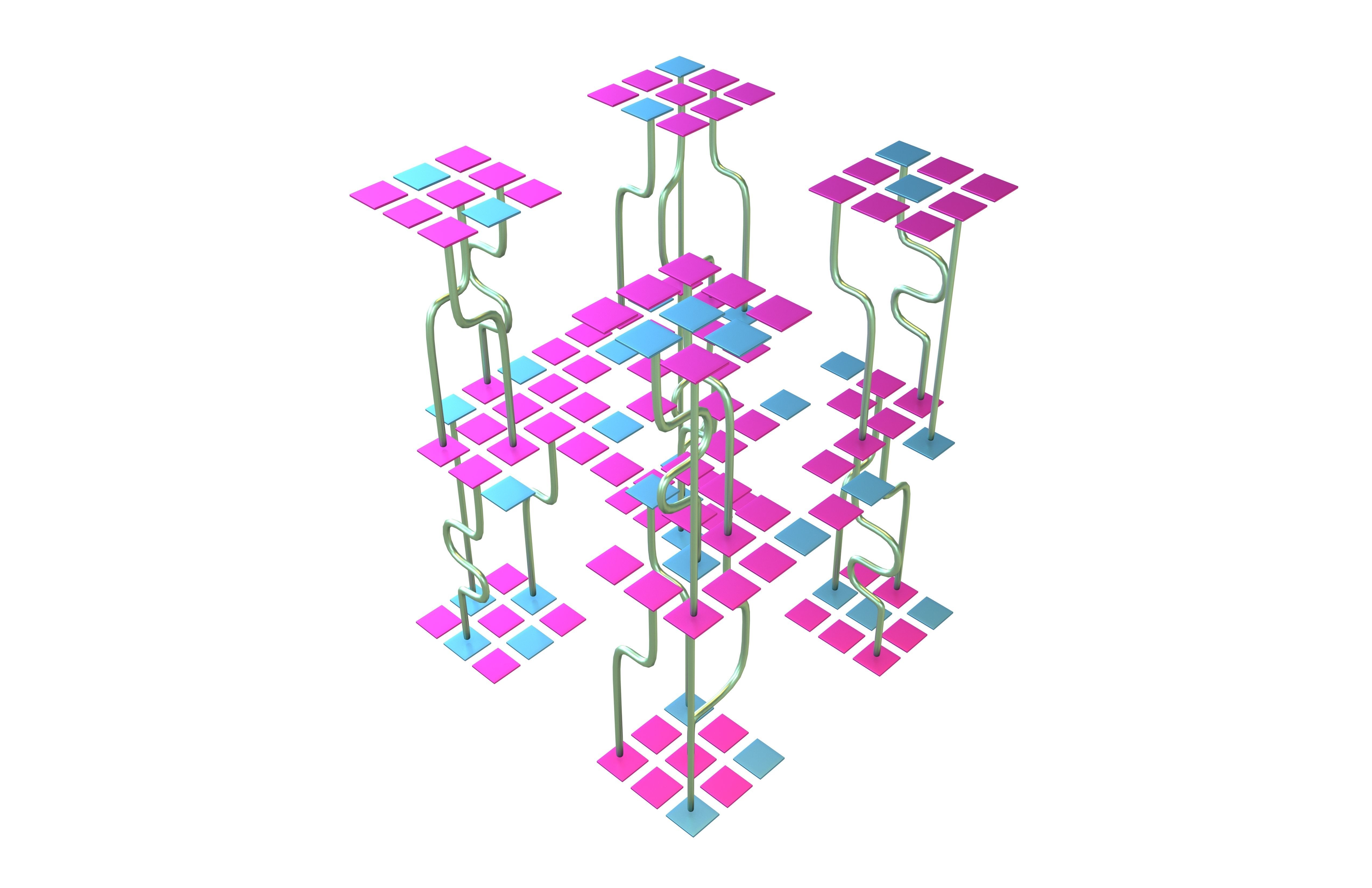 AI Generative Network Icon v1 006 Low-poly 3D model_3