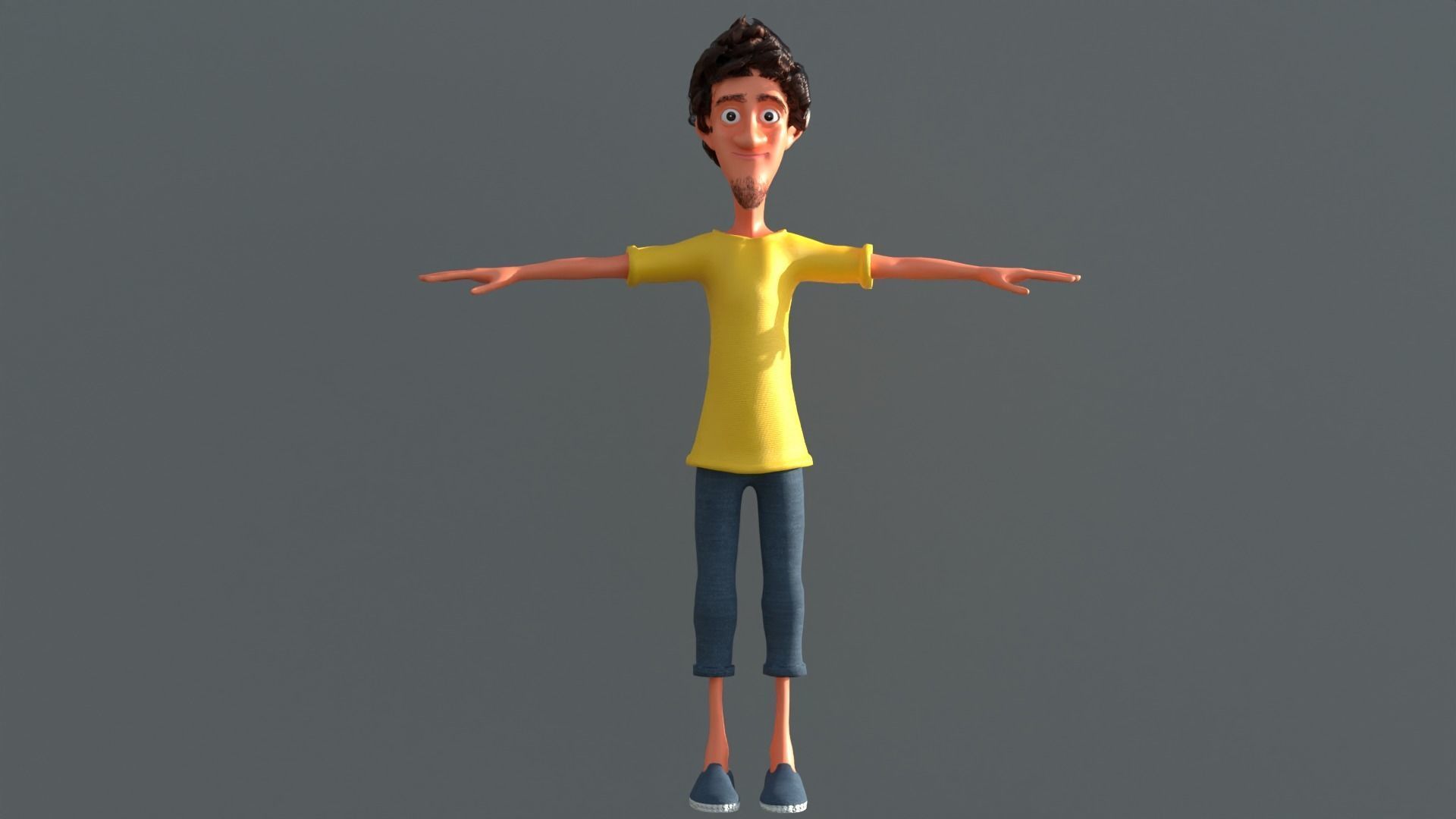 Stylized Cartoon Boy Characters   3D model_1