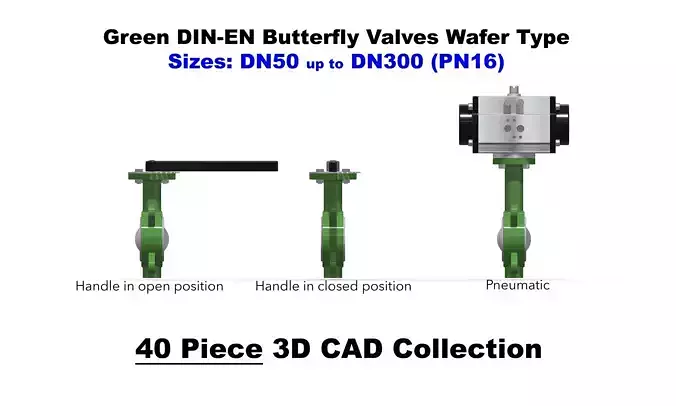 DIN-EN Butterfly Valves -Wafer Type - Green