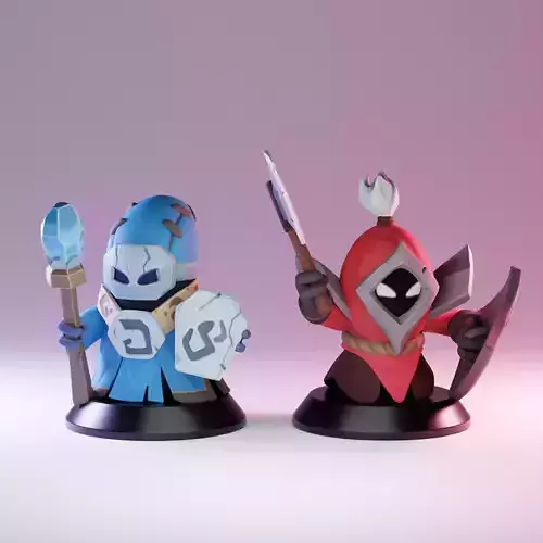Minions from League of Legends - Red Melee - Blue Caster