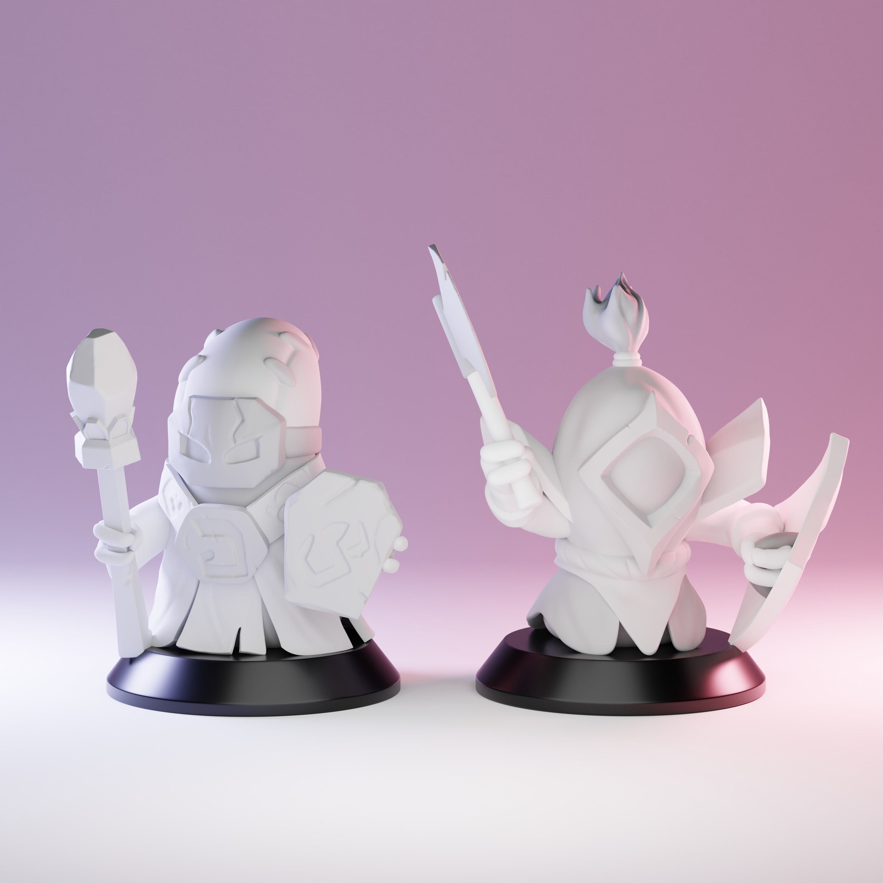 Minions from League of Legends - Red Melee - Blue Caster 3D print model_3