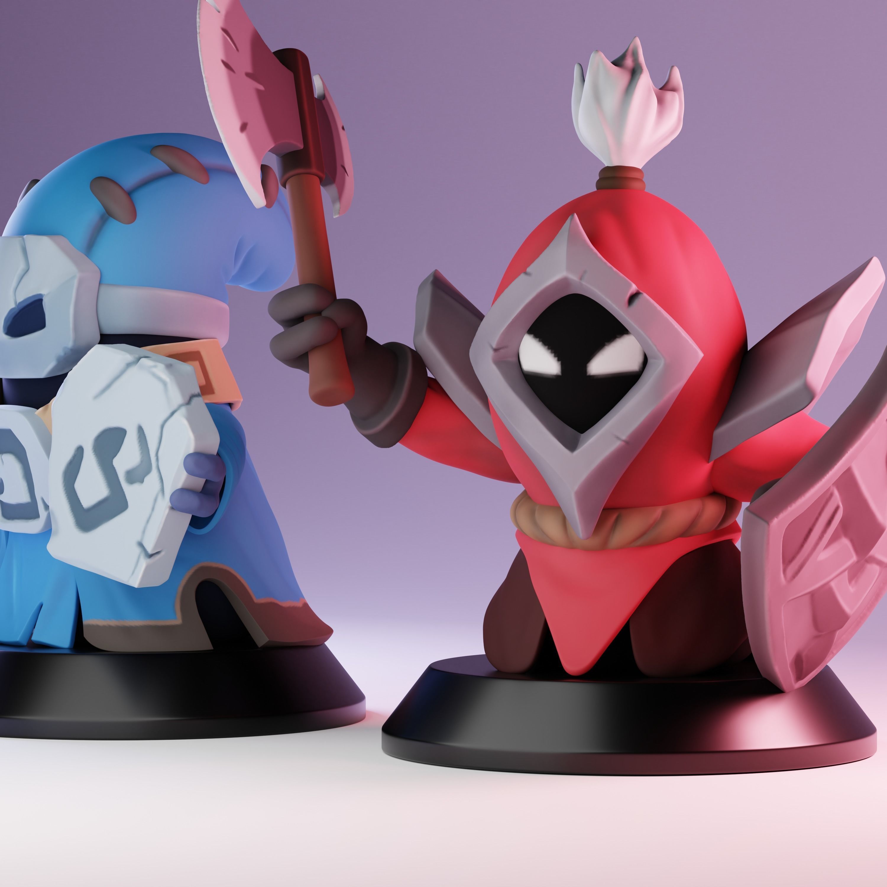 Minions from League of Legends - Red Melee - Blue Caster 3D print model_2