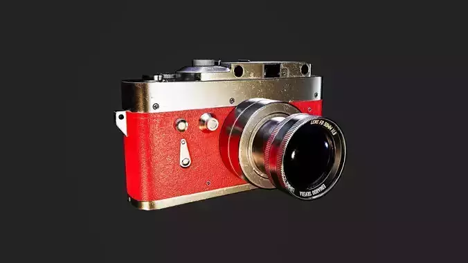 Analog Camera 3D Model Low-poly 3D model