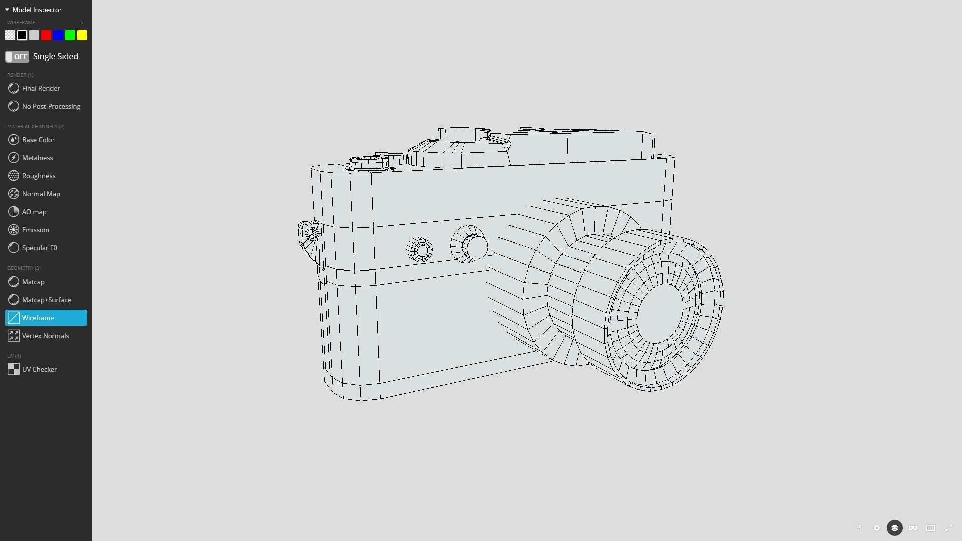 Analog Camera 3D Model Low-poly 3D model_12