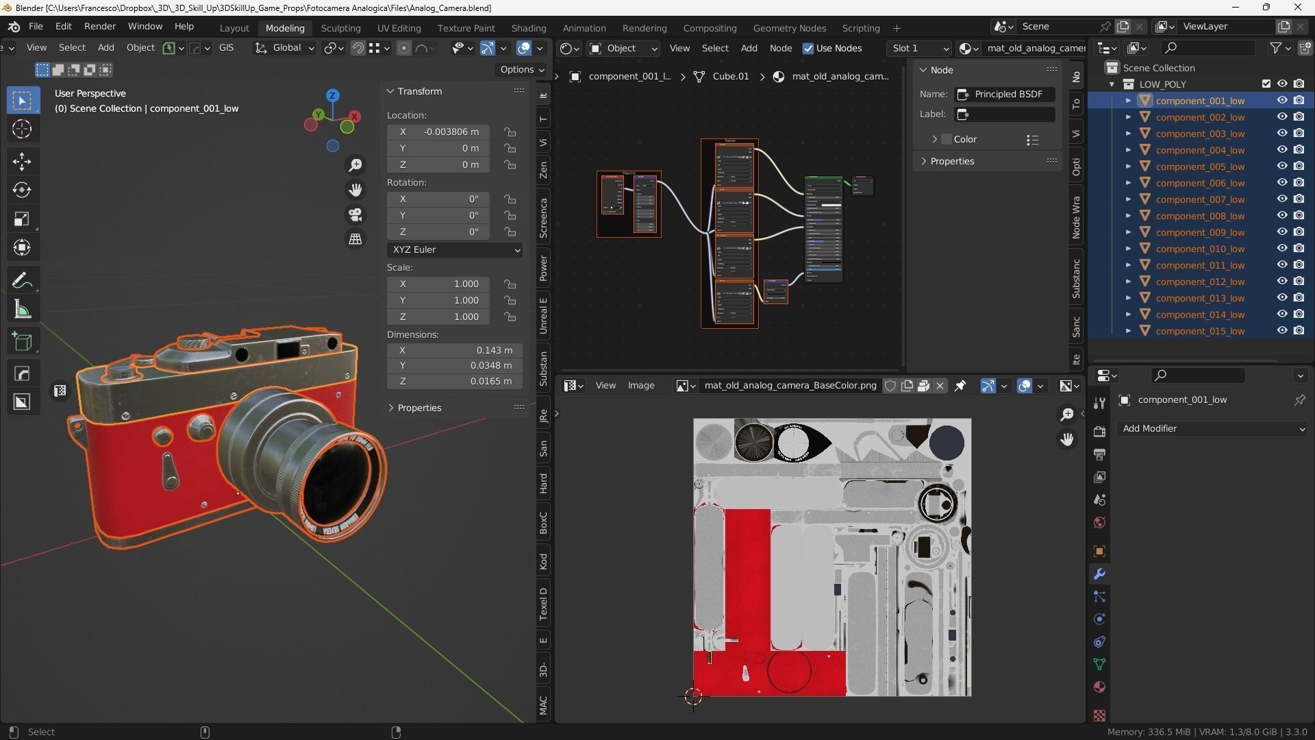 Analog Camera 3D Model Low-poly 3D model_4