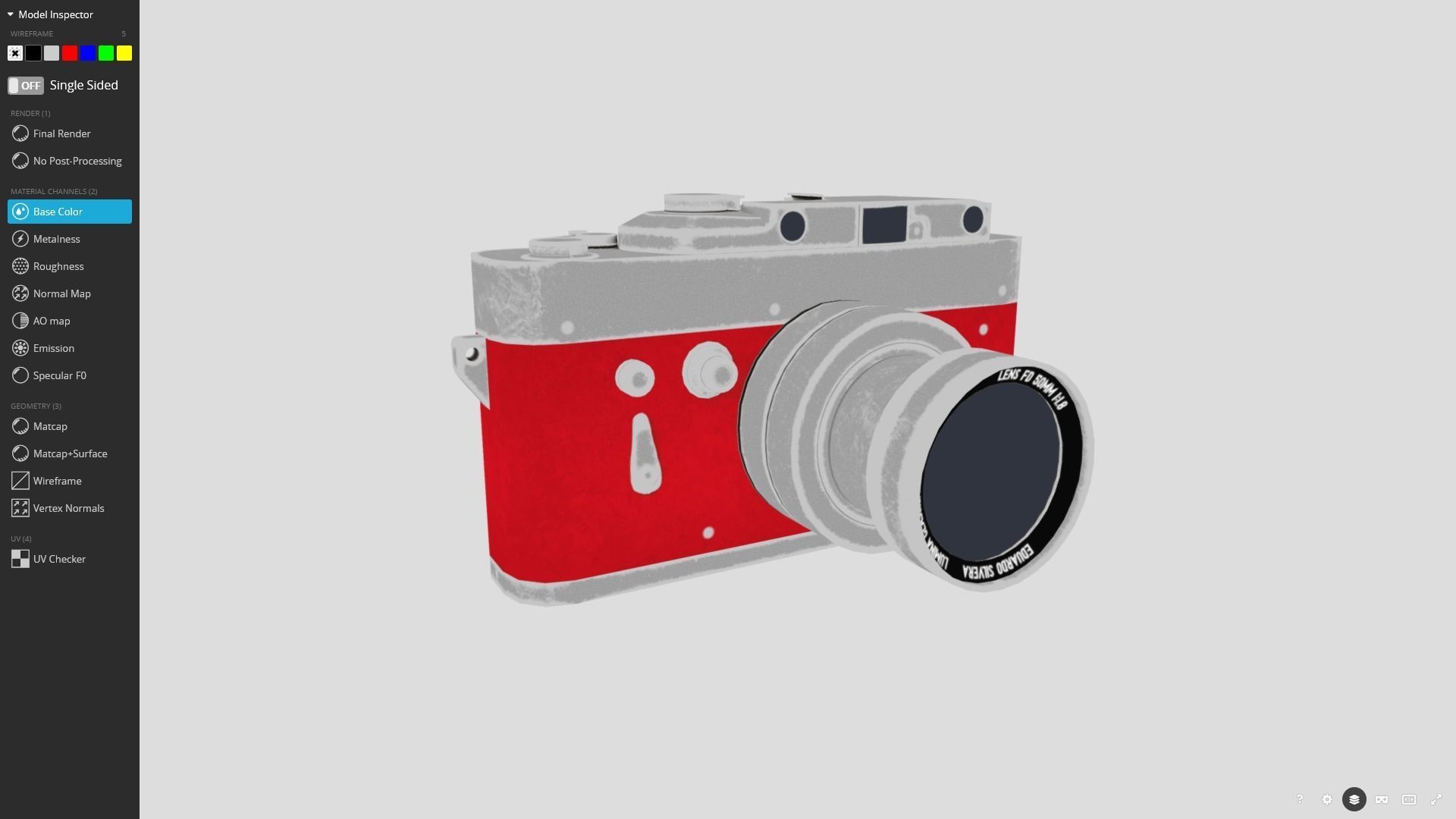 Analog Camera 3D Model Low-poly 3D model_5