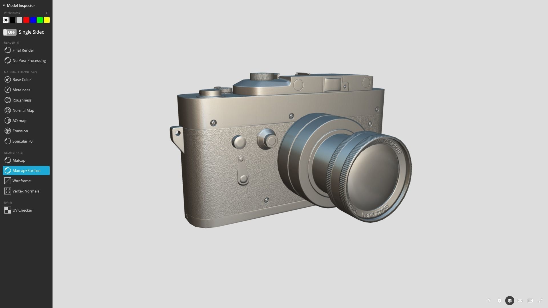 Analog Camera 3D Model Low-poly 3D model_11