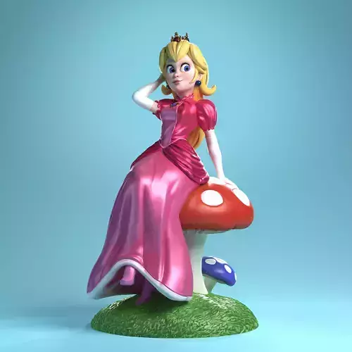Peach from Super Mario 3D print model