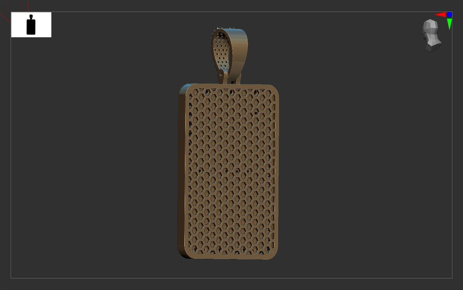 Queen Card Diamond Pendent 3D print model 3D print model_4