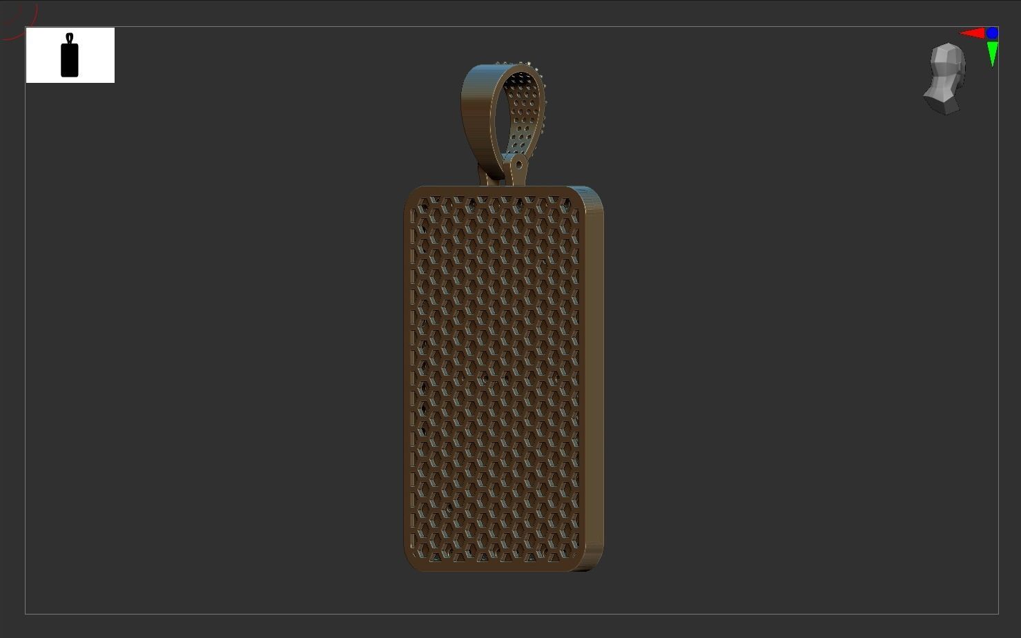 Queen Card Diamond Pendent 3D print model 3D print model_5