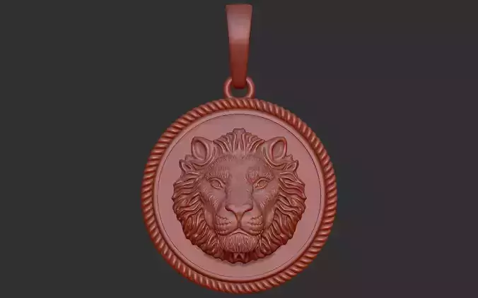 Lion Pendant 3D print model