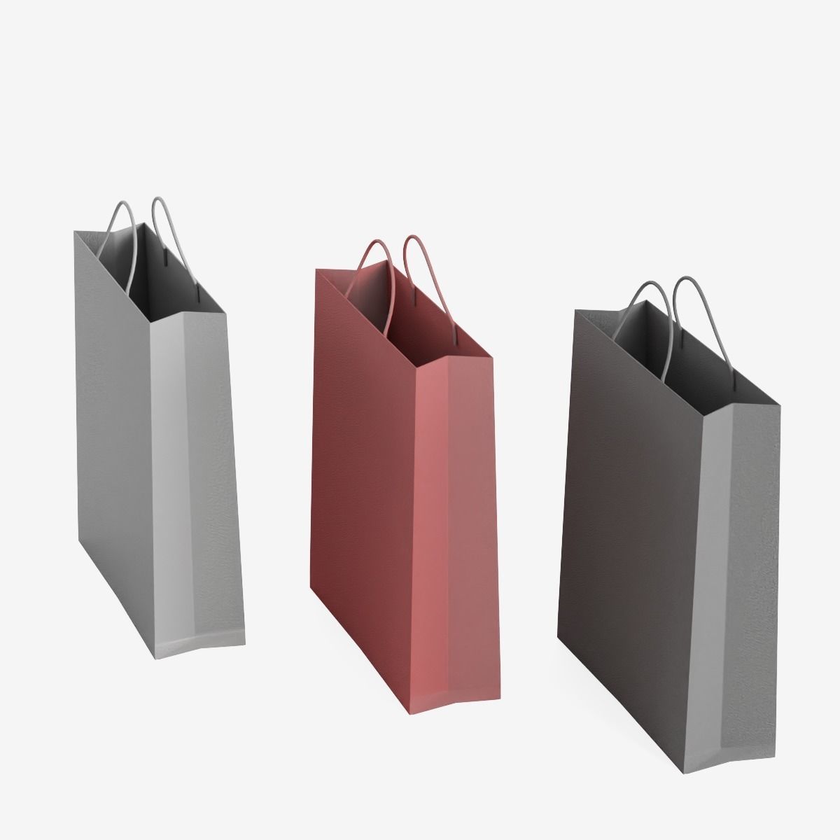Shopping Bags Low-poly 3D model_5