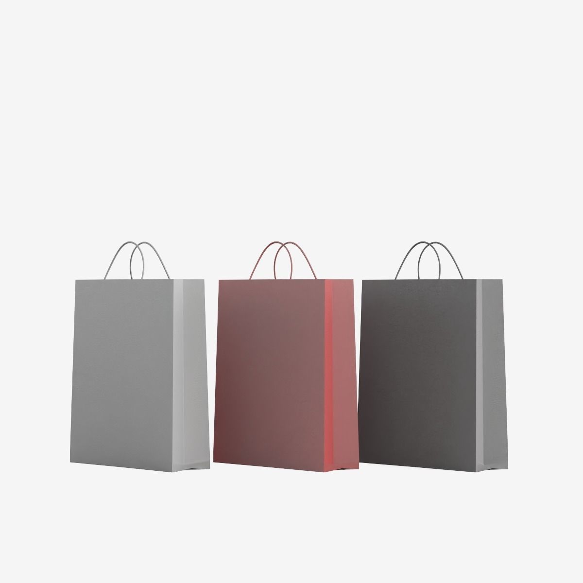 Shopping Bags Low-poly 3D model_2