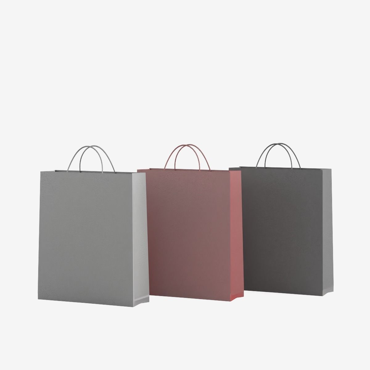 Shopping Bags Low-poly 3D model_4