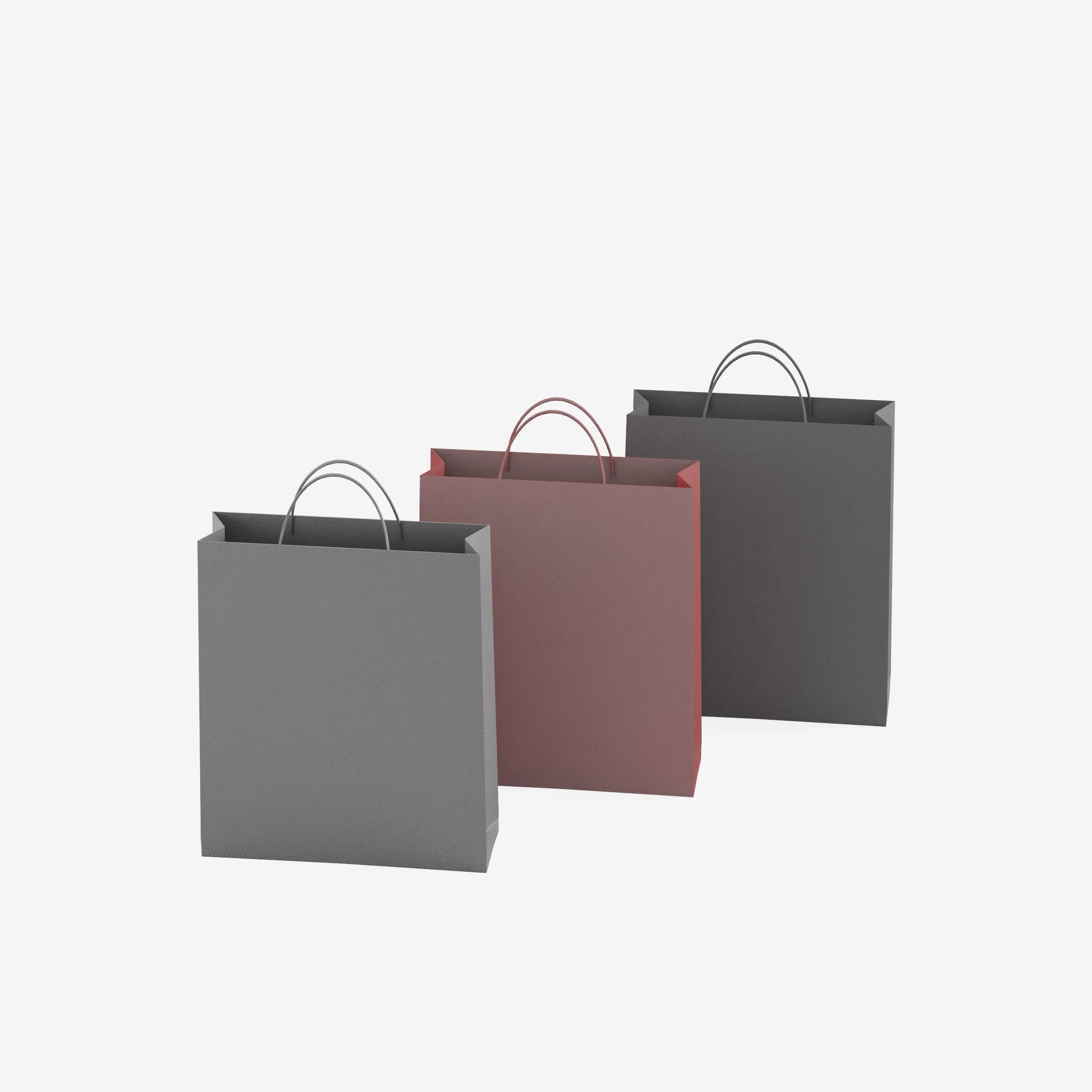 Shopping Bags Low-poly 3D model_1