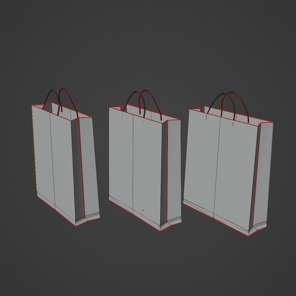 Shopping Bags Low-poly 3D model_16