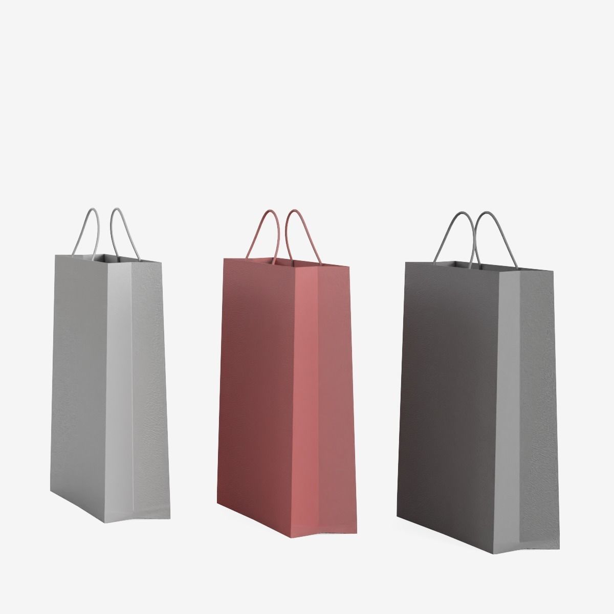 Shopping Bags Low-poly 3D model_3