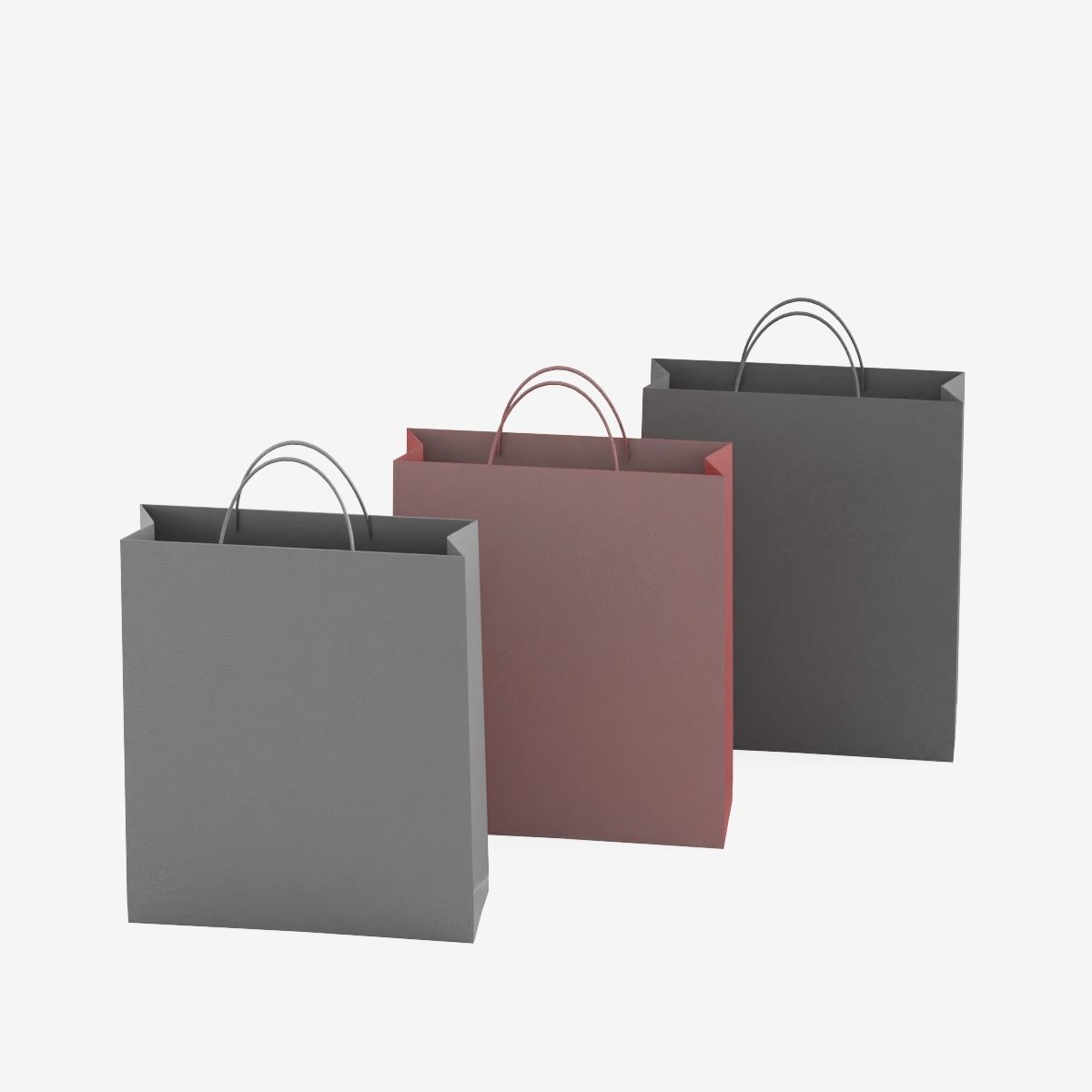 Shopping Bags Low-poly 3D model_7