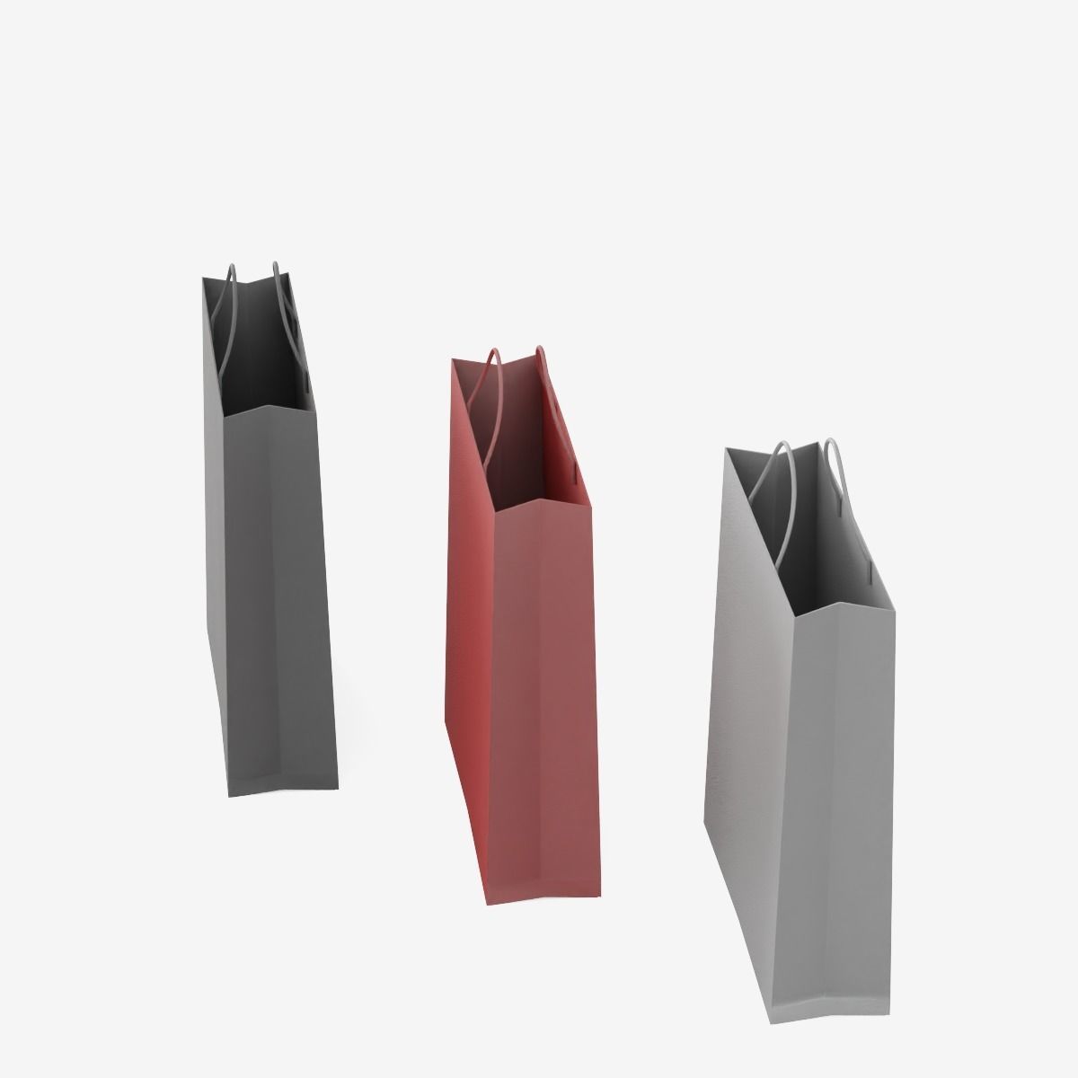 Shopping Bags Low-poly 3D model_11