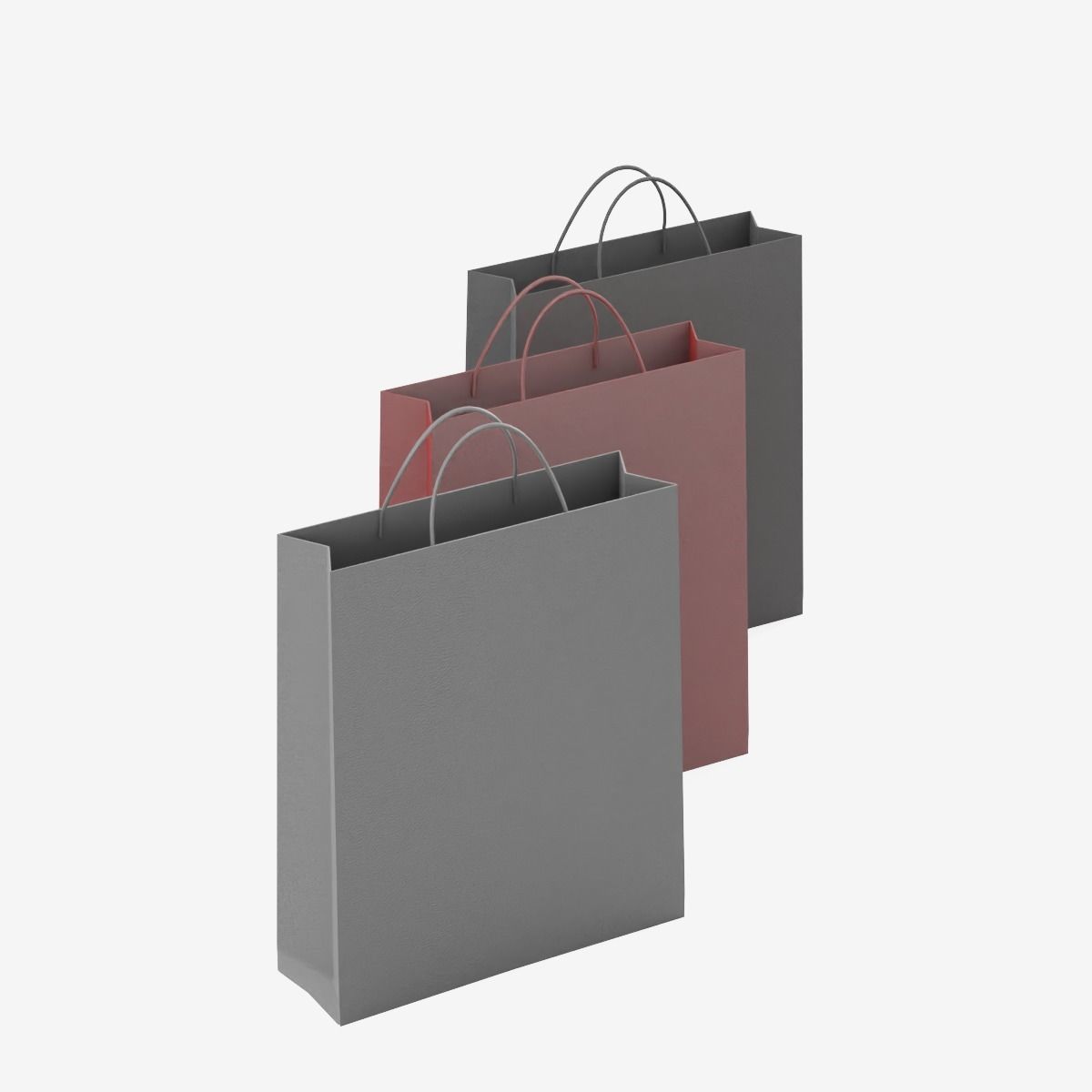 Shopping Bags Low-poly 3D model_8