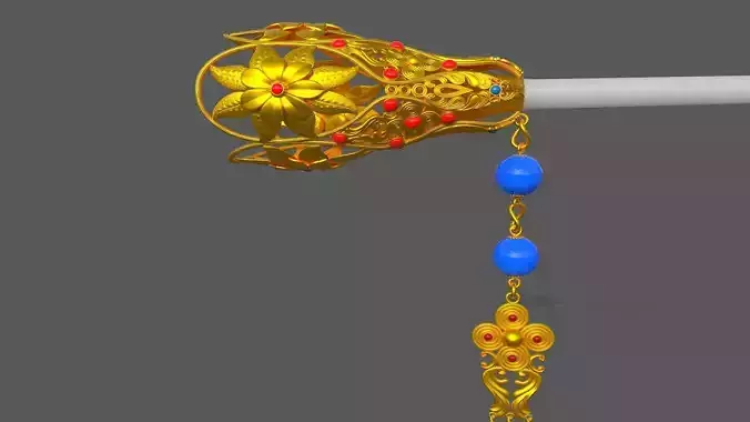 Hair Pins Low-poly 3D model