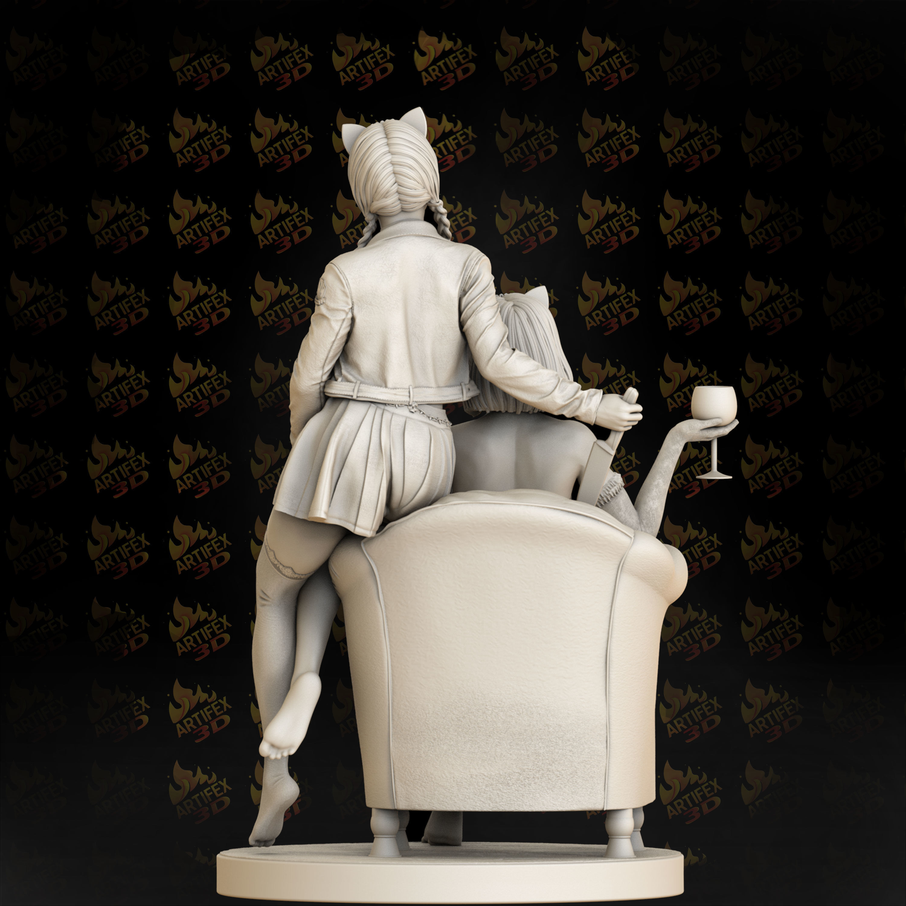 wednesday and Enid 3D print model_3