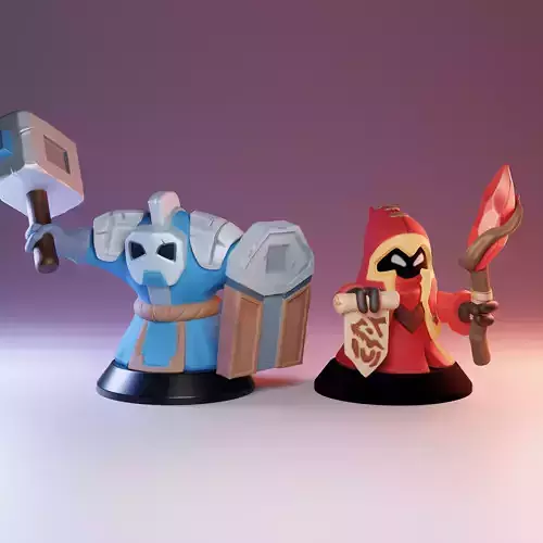 Minions from League of Legends - Blue Melee - Red Caster