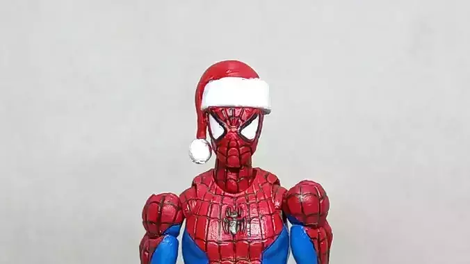 Santa Head accessory for my SPIDER MAN 3D printed action figure 3D print model