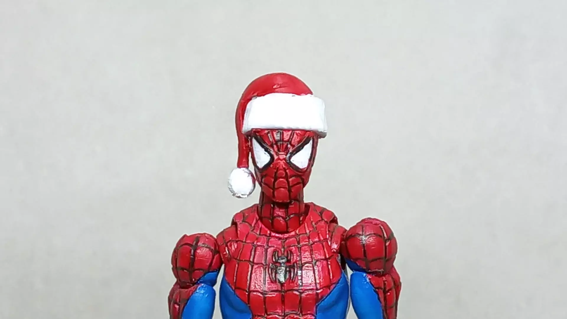 Santa Head accessory for my SPIDER MAN 3D printed action figure 3D print model_0