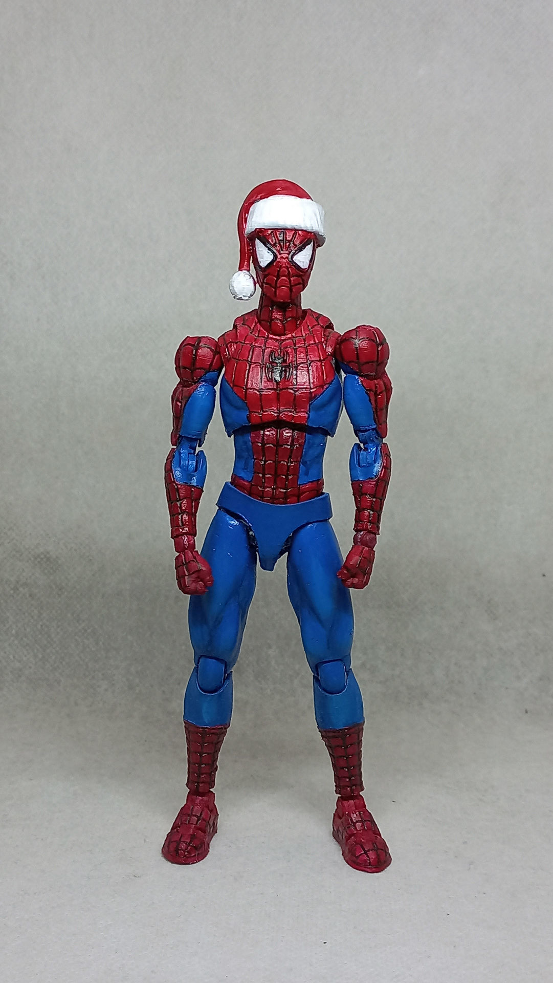 Santa Head accessory for my SPIDER MAN 3D printed action figure 3D print model_1