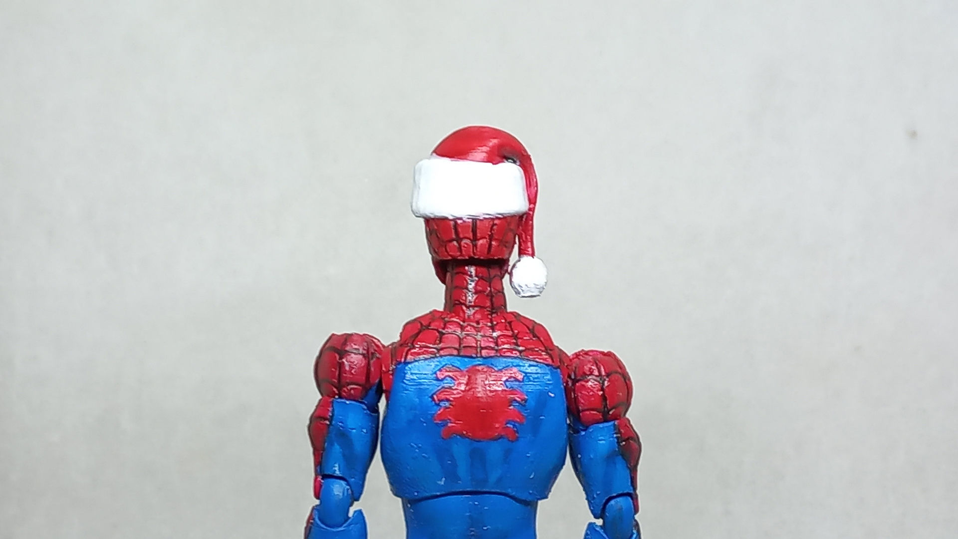 Santa Head accessory for my SPIDER MAN 3D printed action figure 3D print model_6
