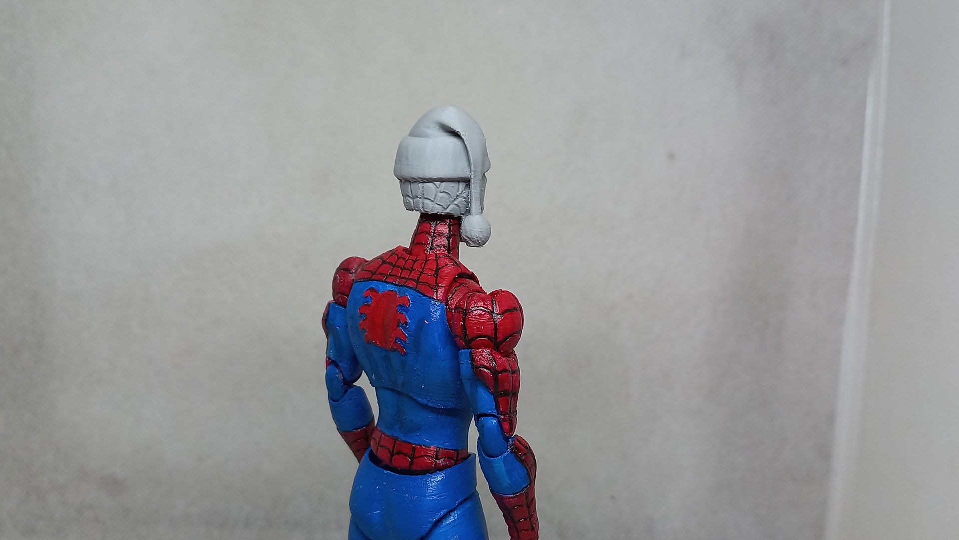Santa Head accessory for my SPIDER MAN 3D printed action figure 3D print model_13