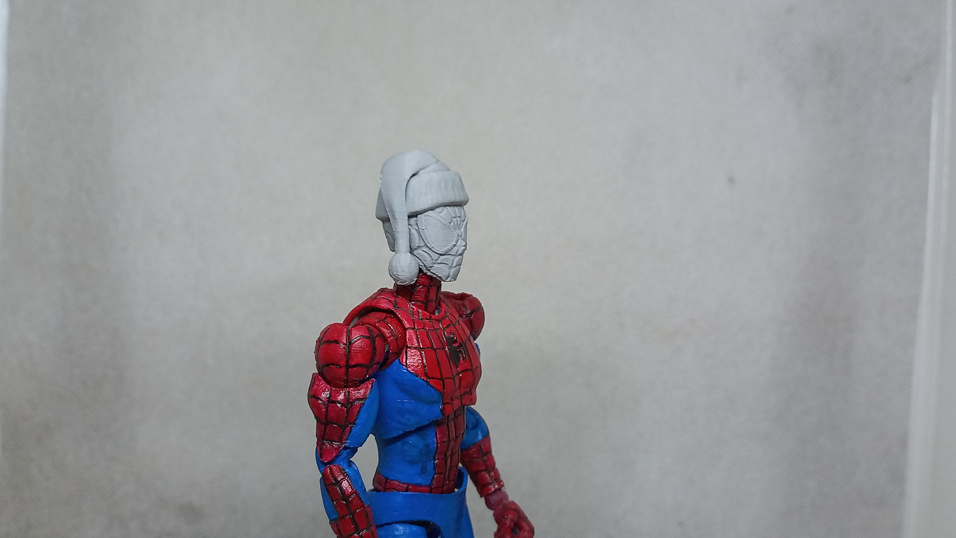 Santa Head accessory for my SPIDER MAN 3D printed action figure 3D print model_11