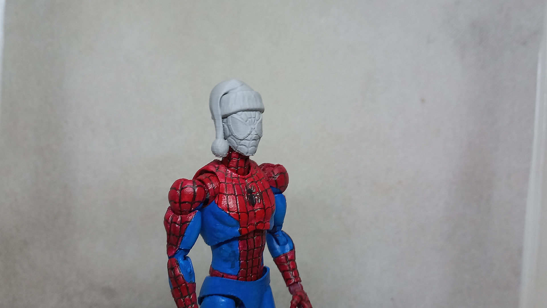 Santa Head accessory for my SPIDER MAN 3D printed action figure 3D print model_10